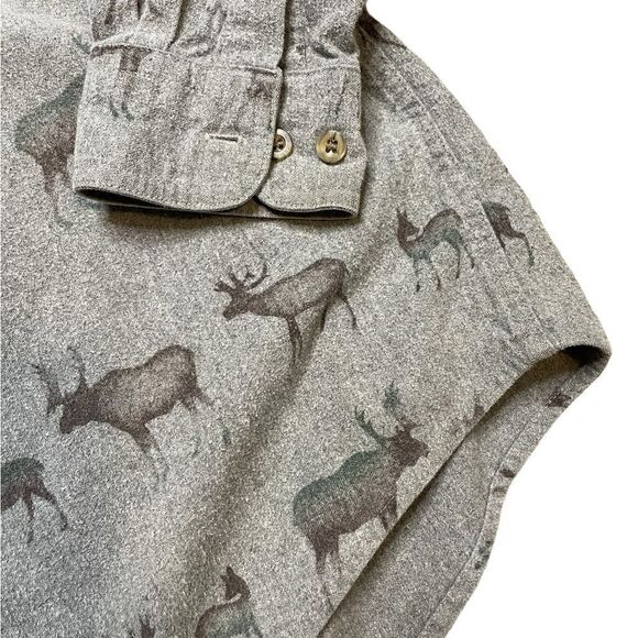 Vintage Woolrich Elk Button Down Shirt Gray Brown Size XL - Picture 5 of 7